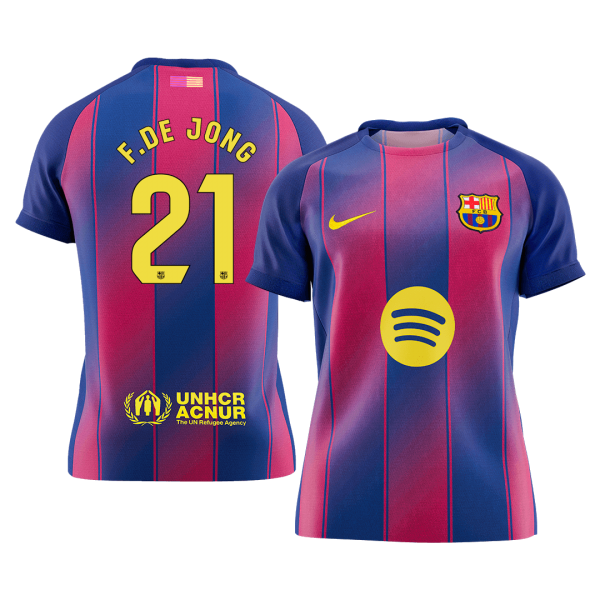 F.DE JONG #21 Барселона Домакинска Тениска 2025/26