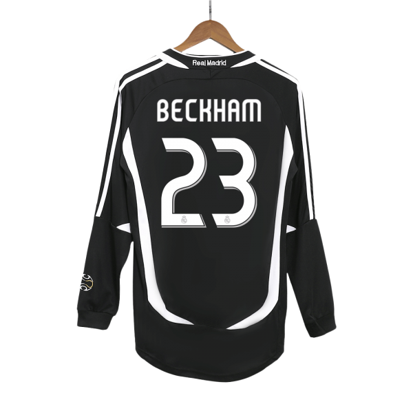 Ретро BECKHAM #23 Реал Мадрид Гостуваща Тениска с дълъг ръкав 2006/07