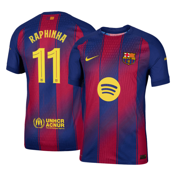 RAPHINHA #11 Барселона Домакинска Тениска 2025/26 Authentic - UCL