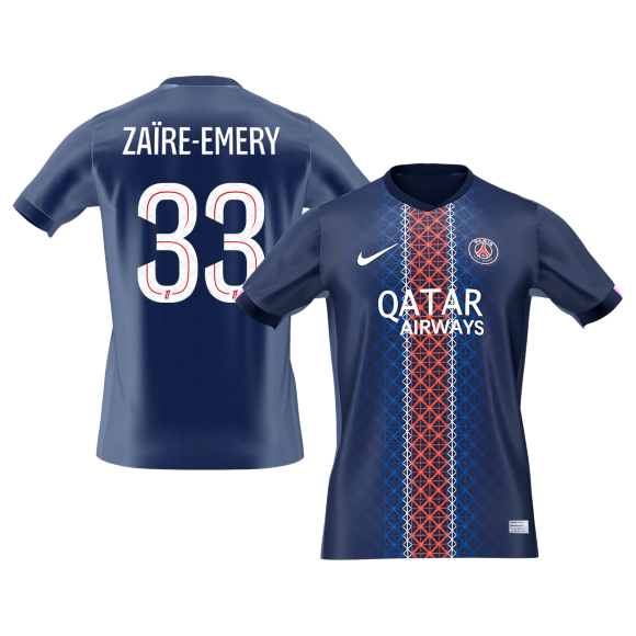ZAïRE EMERY #33 Пари Сен Жермен Домакинска Тениска 2025/26